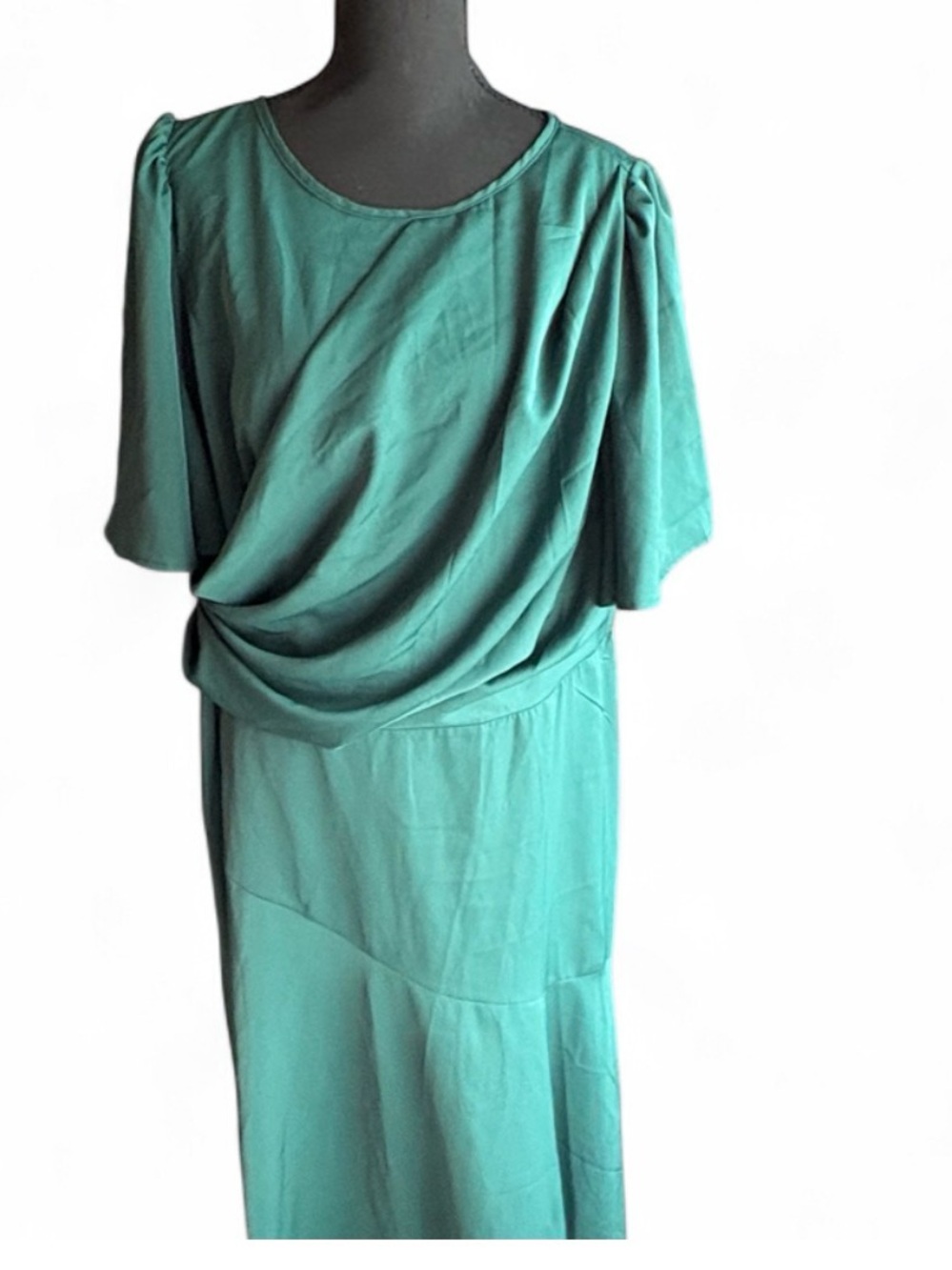 SHEIN Teal Draped Maxi Dress